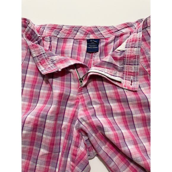 Basic Editions, Size Large, Pink Plaid Bermuda Shorts - Picture 3 of 9